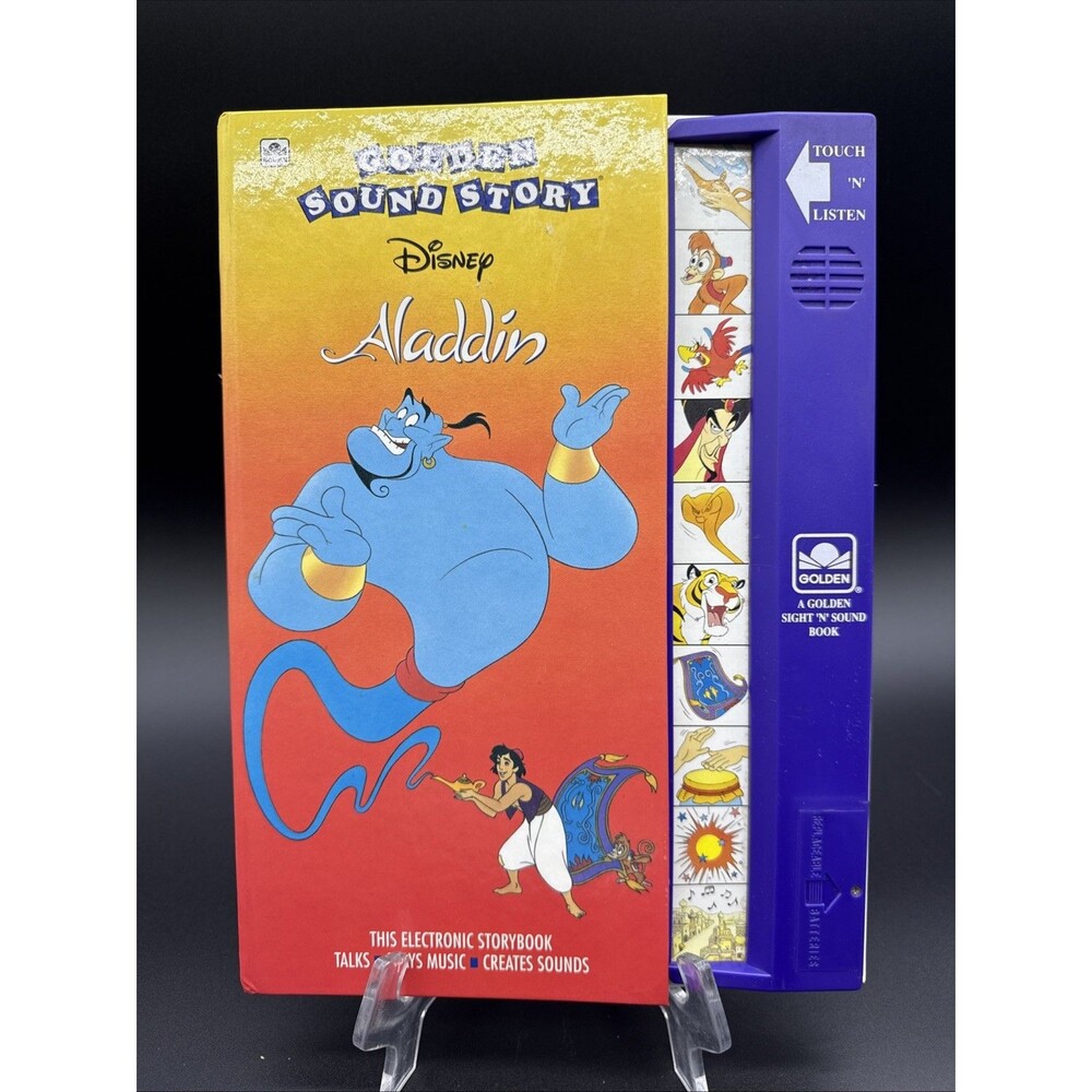 Golden Sound Story Disney Aladdin Sight Sound Electronic Book Vintage Works